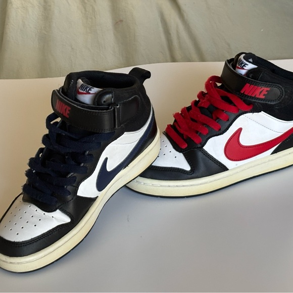 Nike Dual-Tone High-Tops Black Red Blue - Picture 1 of 6